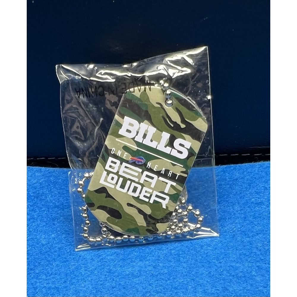 Buffalo Bills NFL Camo Dog tag Necklace New‎